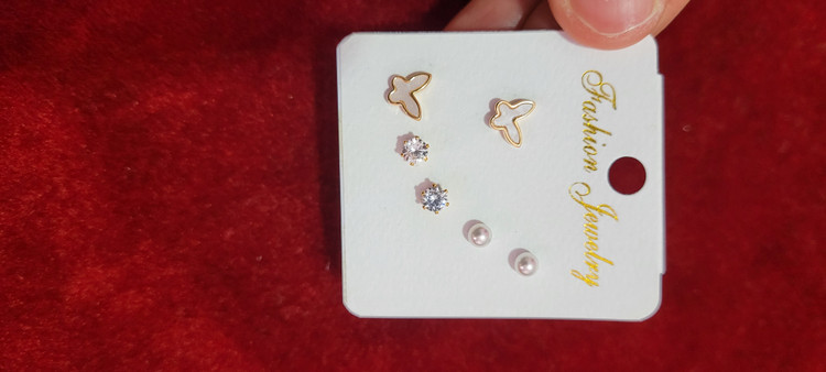 گوشواره ست ۳ تایی پروانه